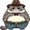 Fat Cowboy Cat