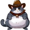 Fat Cowboy Cat