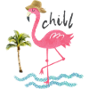 Chillin flamingo T Shirt