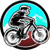 downhill,hügel,mountainbike,rad,radfahrer,graffiti