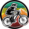 downhill,hügel,mountainbike,rad,radfahrer,graffiti