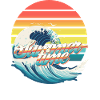 Summertime, Ozean-Welle auf Sonne