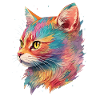 Katt Illustration Katt Ritning Pastell Katt