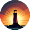 Lighthouse at sunset Romantic