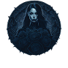 Gothic girl with roses