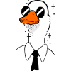 Goose with tie