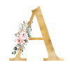 Personalisierbar Monogramm A Floral