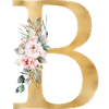Personalisierbar Monogramm B Floral