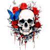 Skull With Roses