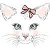 Visage d’arc panda pastel