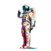 Astronaut with Coffee - T-Shirt