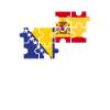 Bosnien Spanien Flagge Spanisch Bosnier