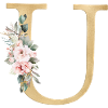Customizable Monogram U Floral