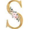 Personalisierbar Monogramm S Floral