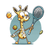 Tennis Pro Giraffe