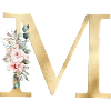 M Personalisierbar Monogramm Floral