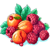 Abricots et framboises