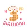 3rd Birthday Waffle