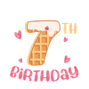 7th Birthday Waffle