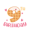 9th Birthday Waffle