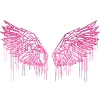 Angelwings,Ailes,Aquarelle,Rose,Ailes d’ange