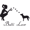Bullterrier mit Frau