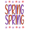 Spring Words with Flowers