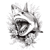 Shark Flower Oceanographer Diver Gift