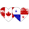 Canada Panama Drapeau utilisé