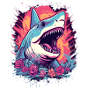 Shark Flower Oceanographer Diver Gift