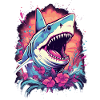 Shark Flower Oceanographer Diver Gift