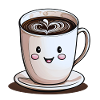 Smiling cup of coffee