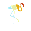 Flamant rose Rétro