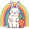 Regenbogen Hase