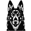 German Shepherd Head Silhouette