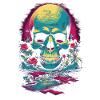 Retro Skull Head