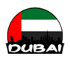Dubai Uae Flag Skyline Silhouette Travel