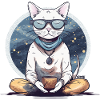 Meditating Cat