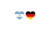 Argentina Germany Heartbeat Flag