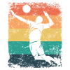 Volleyball Player Retro Beach Volleyball