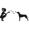 Rhodesian Ridgeback mit Frau
