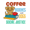 Café et livres et chiens