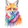 Fox with scarf