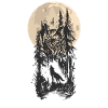 Eule mit Mond