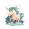 Verschneites Einhorn