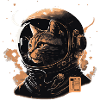 spacecat beige vector