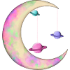 Bunter Mond mit Planeten