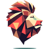 Lion géométrique sommet