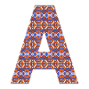 Monogram Letter A- geometric pattern