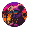 Synthwave Koala Sunset